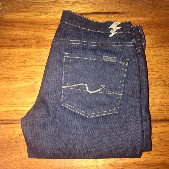 7 for All Mankind Womens Lowrise Straight Jeans - Picture 1 of 4